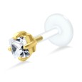 Shine Crystal CZ Stone Labrets Push-in LA-1102